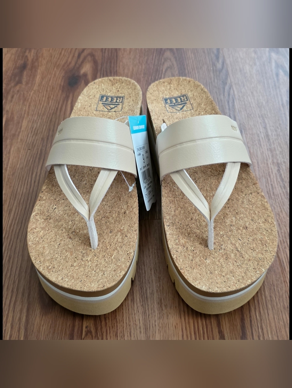 Reef Platform Slide Sandals in Beige - Picture 2 of 9